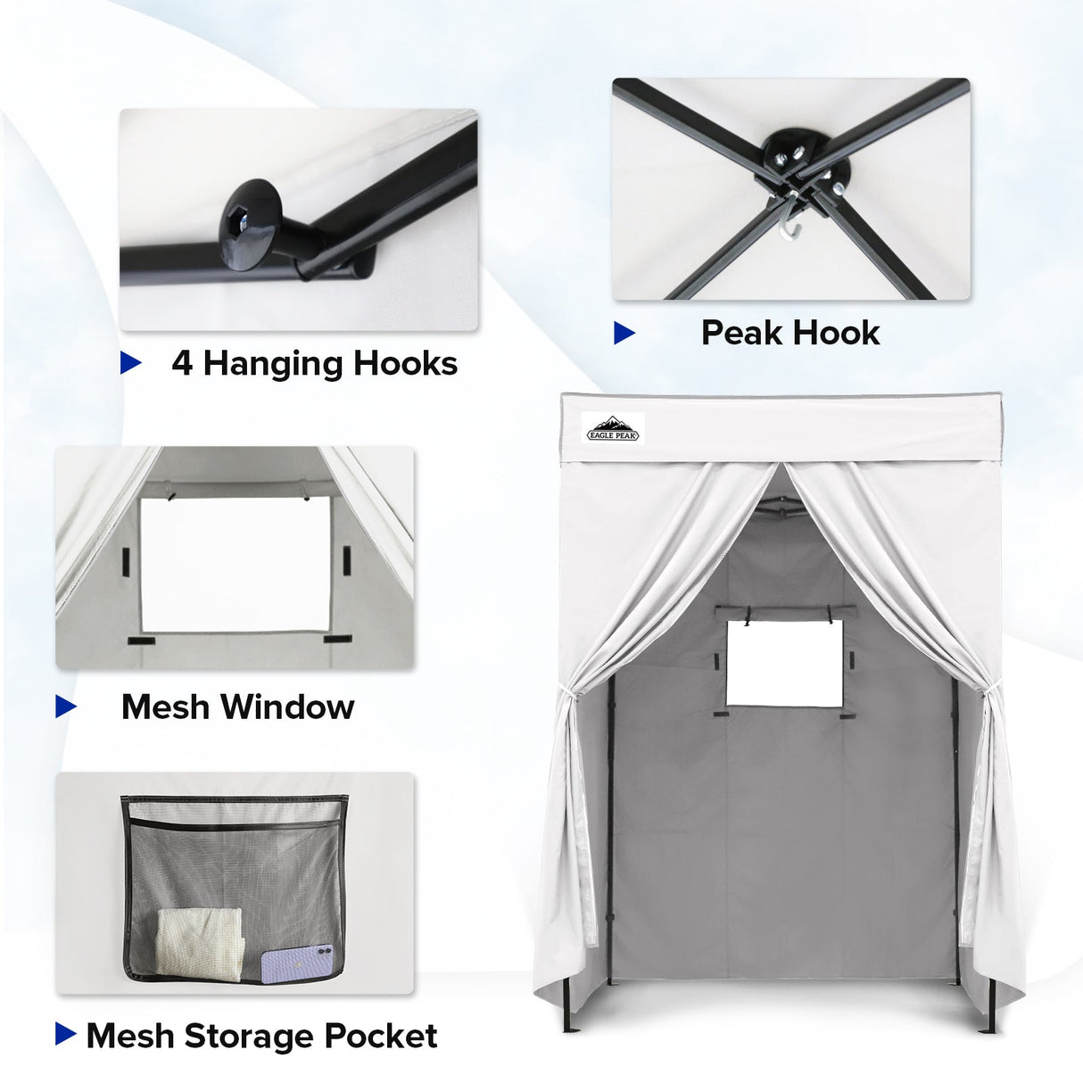 Flex Compact 5x5 Pop - up Canopy Changing Room - Eagle Peak Custom Canopy Tent