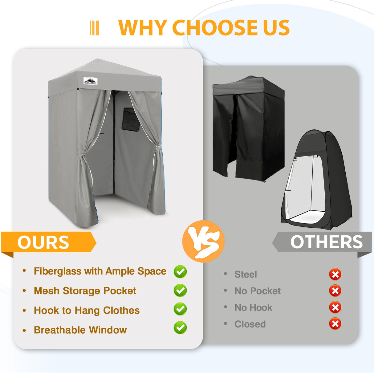 Flex Ultra Compact 4x4 Pop Up Changing Room Canopy - Eagle Peak Custom Canopy Tent