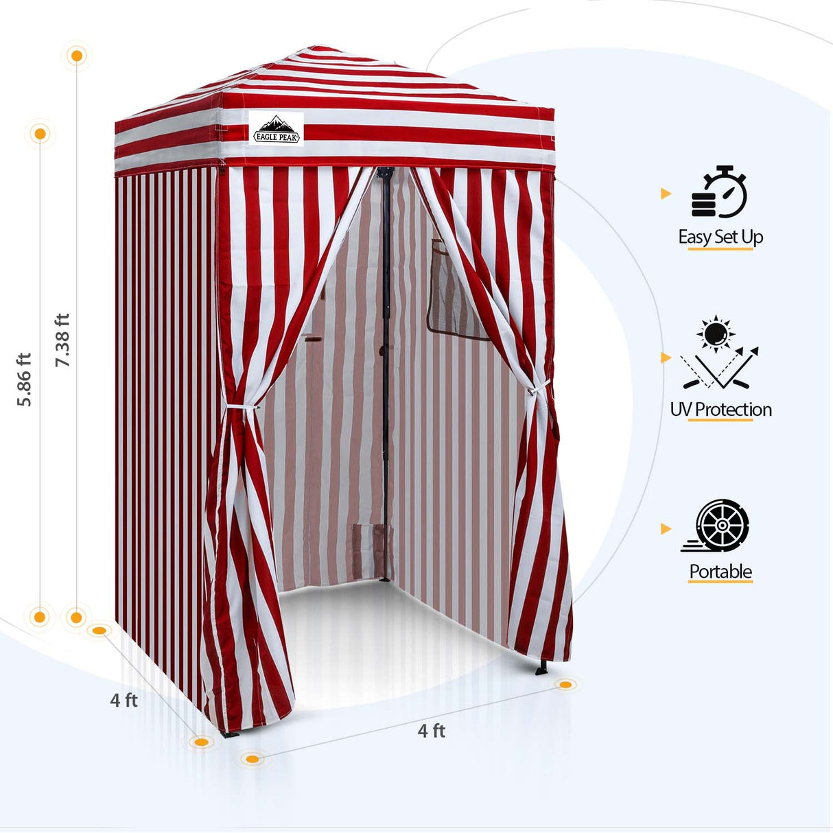 Flex Ultra Compact 4x4 Pop Up Changing Room Canopy - Eagle Peak Custom Canopy Tent