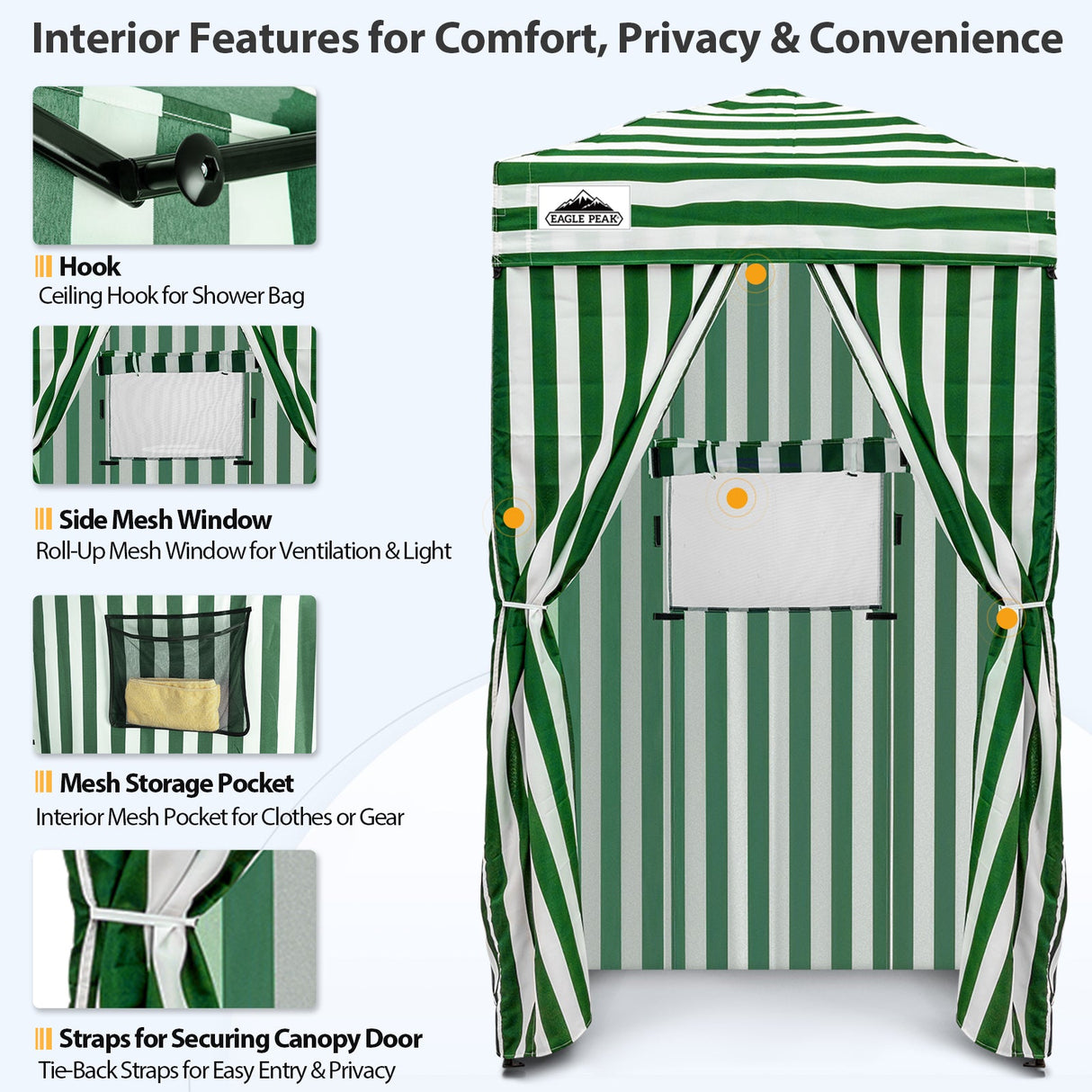 Flex Ultra Compact 4x4 Pop Up Changing Room Canopy - Eagle Peak Custom Canopy Tent