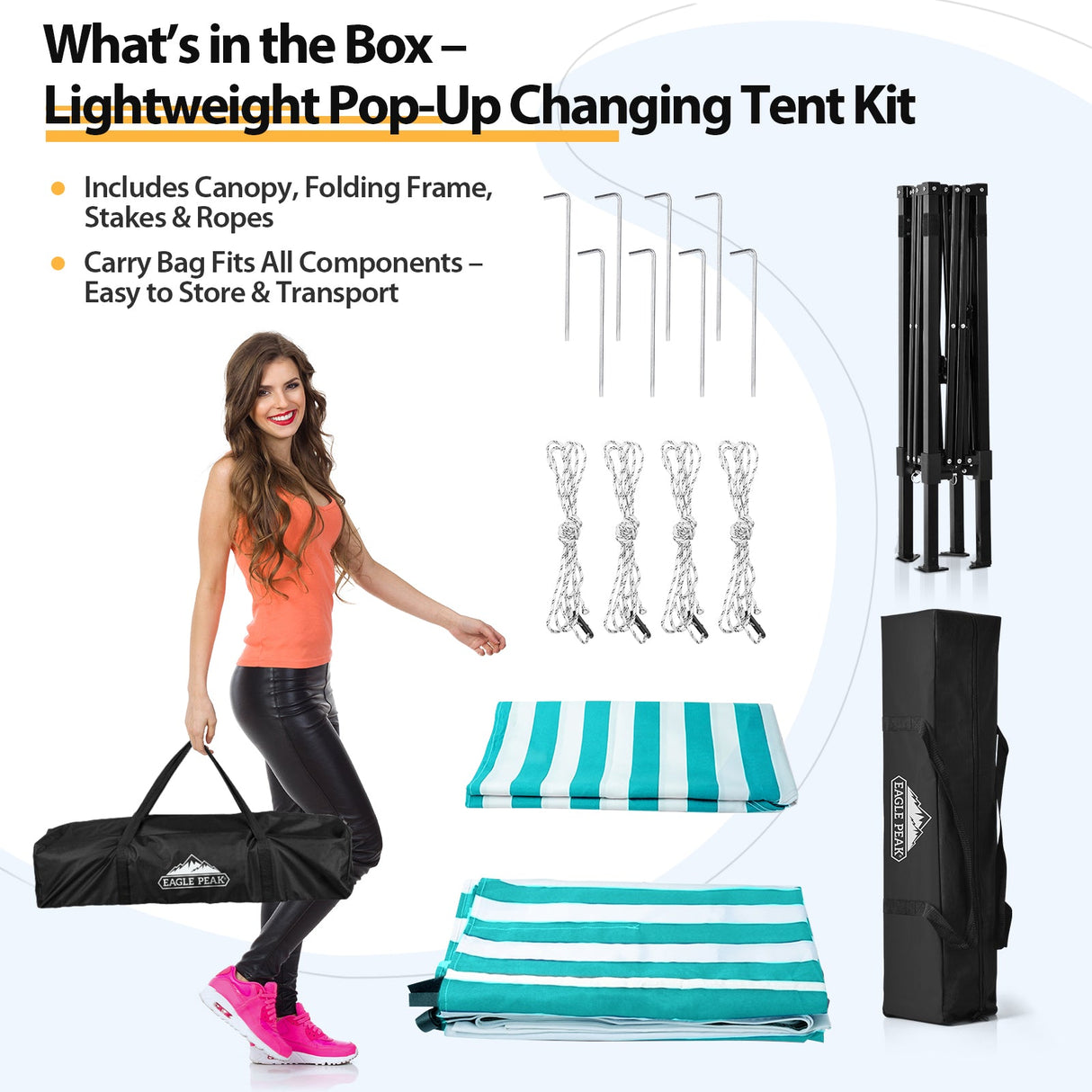 Flex Ultra Compact 4x4 Pop Up Changing Room Canopy - Eagle Peak Custom Canopy Tent