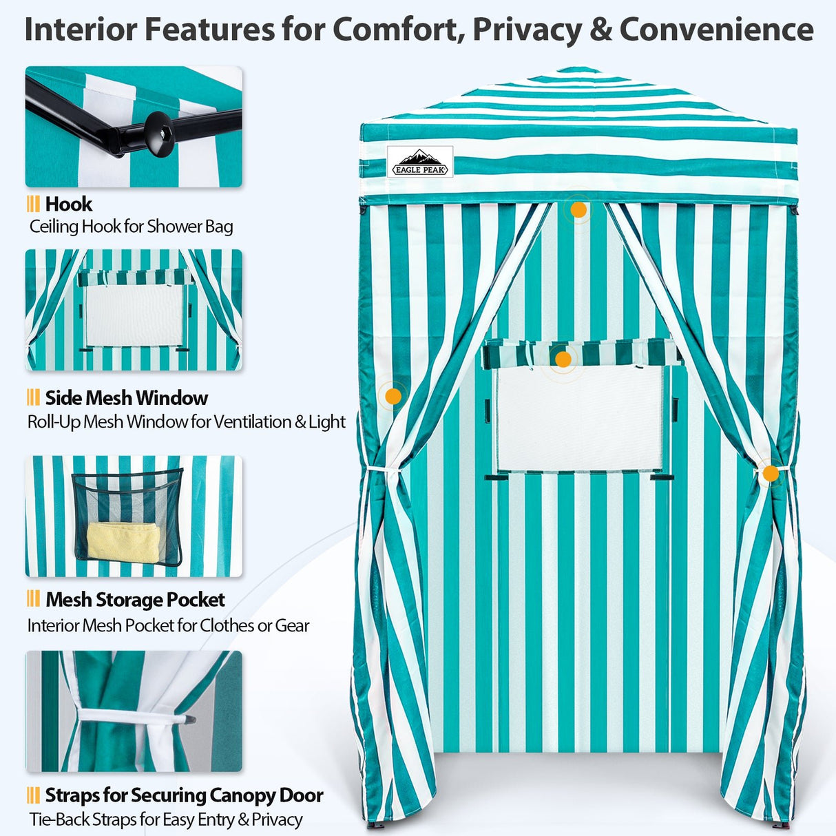 Flex Ultra Compact 4x4 Pop Up Changing Room Canopy - Eagle Peak Custom Canopy Tent