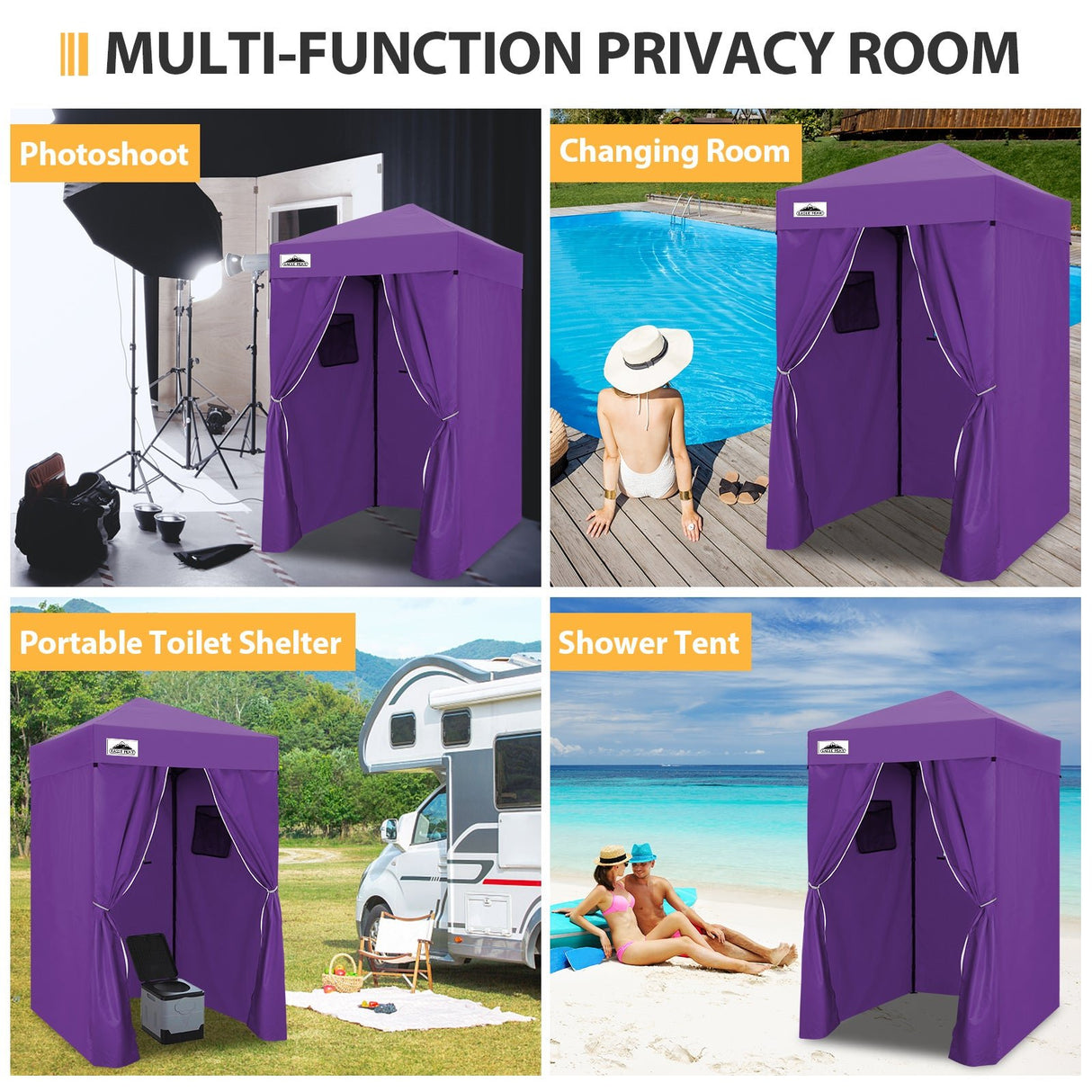 Flex Ultra Compact 4x4 Pop Up Changing Room Canopy - Eagle Peak Custom Canopy Tent