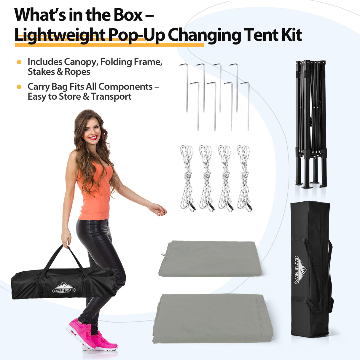 Flex Ultra Compact 4x4 Pop Up Changing Room Canopy - Eagle Peak Custom Canopy Tent