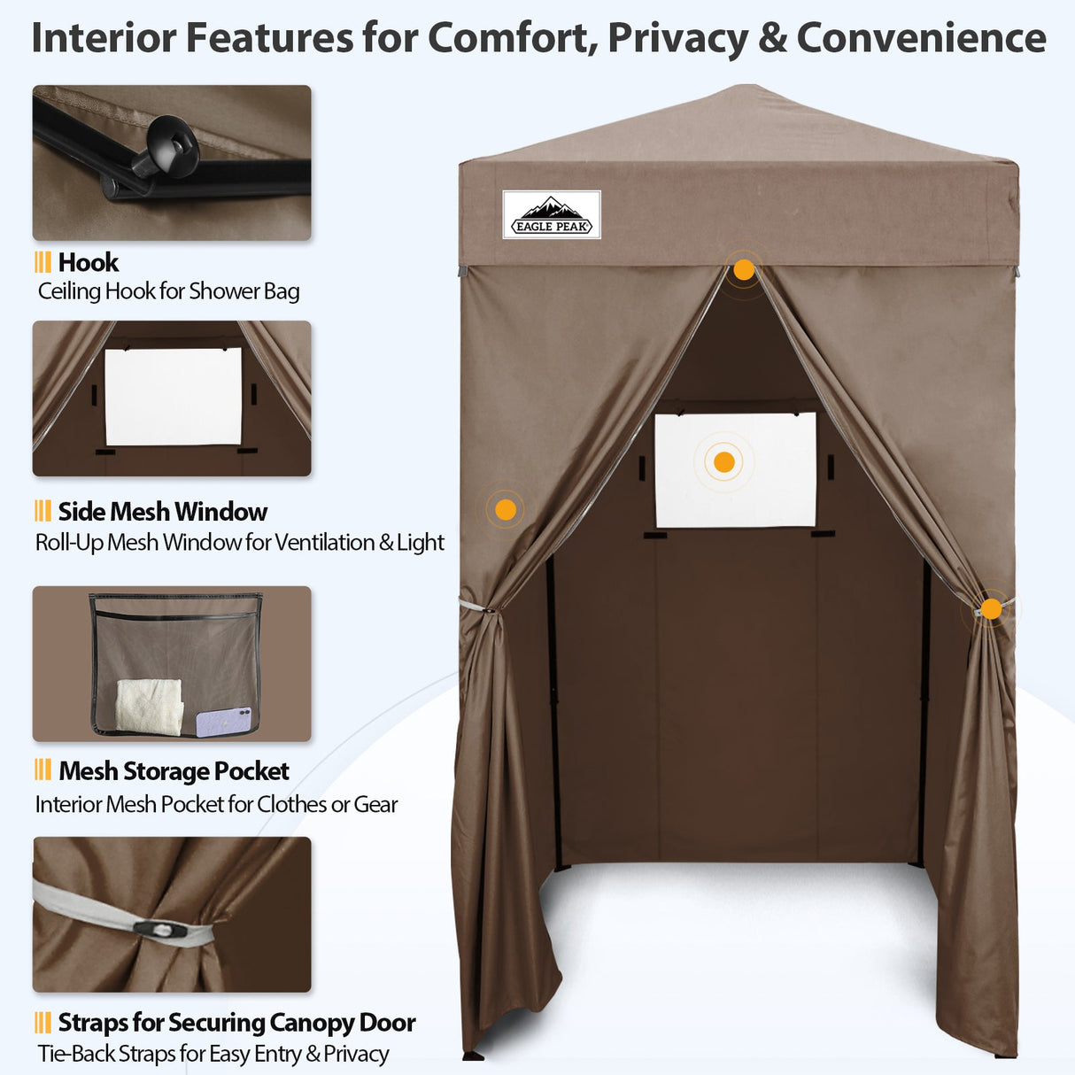Flex Ultra Compact 4x4 Pop Up Changing Room Canopy - Eagle Peak Custom Canopy Tent