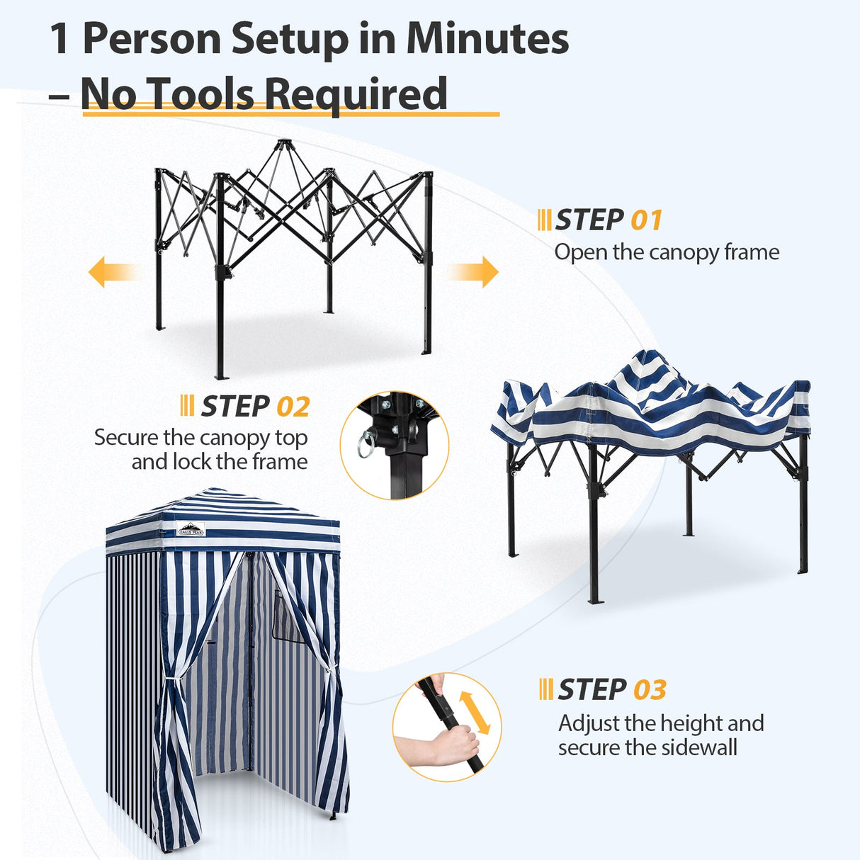 Flex Ultra Compact 4x4 Pop Up Changing Room Canopy - Eagle Peak Custom Canopy Tent