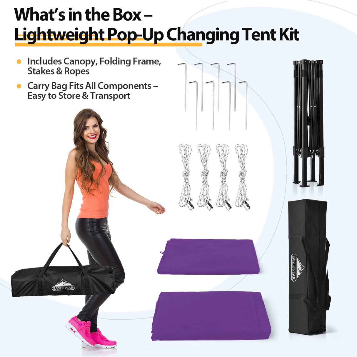 Flex Ultra Compact 4x4 Pop Up Changing Room Canopy - Eagle Peak Custom Canopy Tent