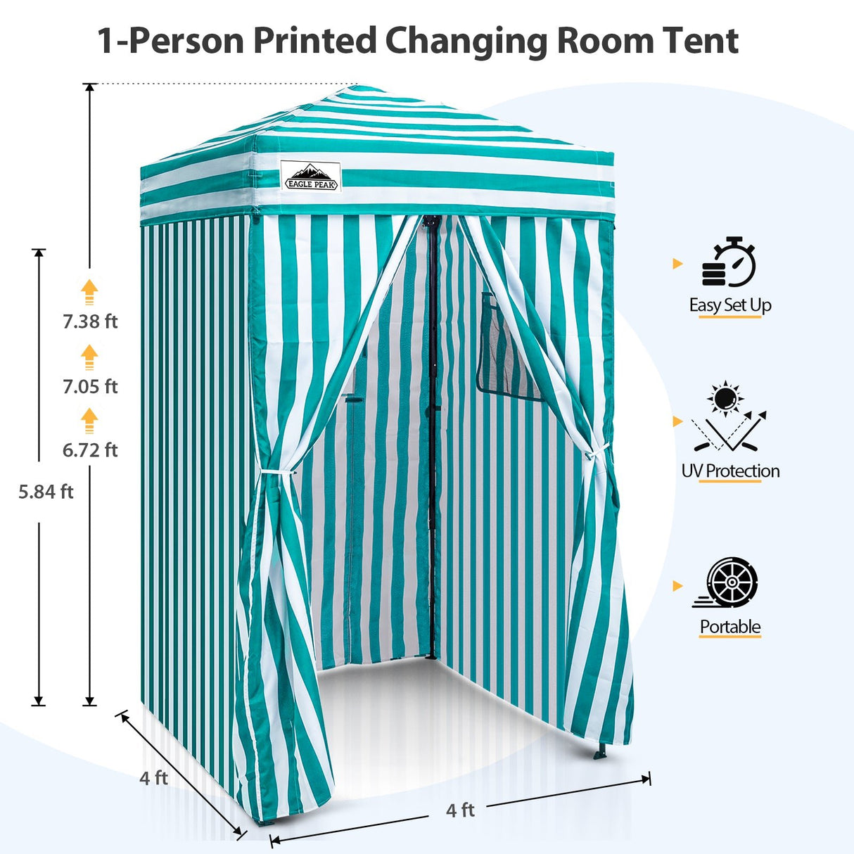 Flex Ultra Compact 4x4 Pop Up Changing Room Canopy - Eagle Peak Custom Canopy Tent