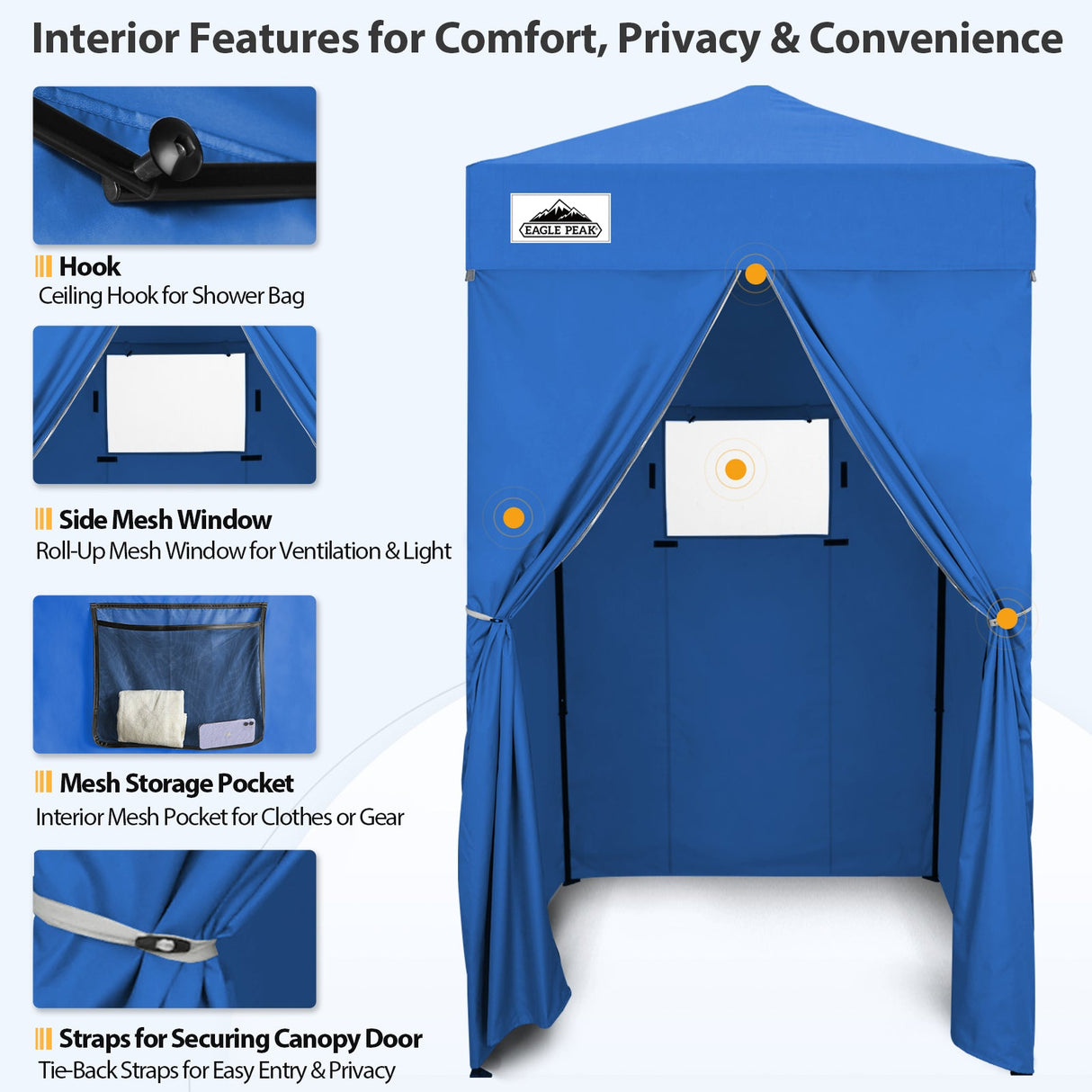 Flex Ultra Compact 4x4 Pop Up Changing Room Canopy - Eagle Peak Custom Canopy Tent