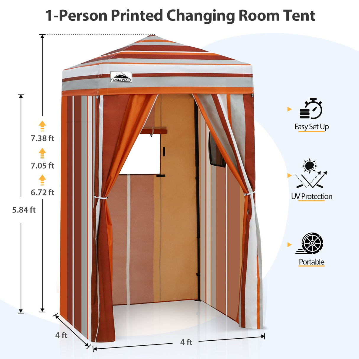 Flex Ultra Compact 4x4 Pop Up Changing Room Canopy - Eagle Peak Custom Canopy Tent