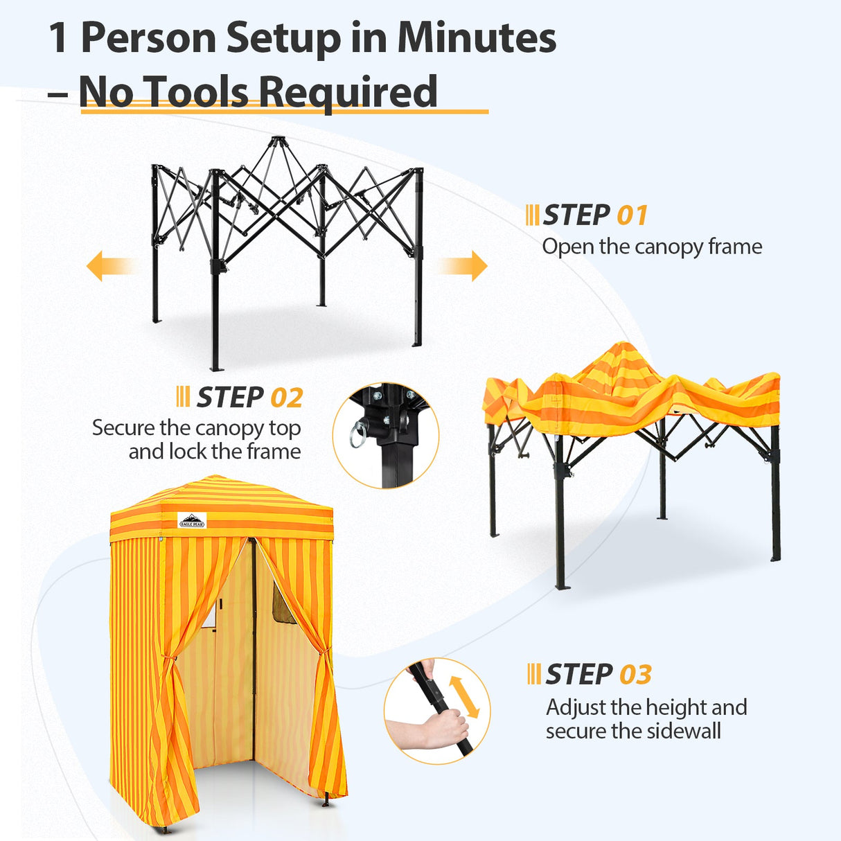 Flex Ultra Compact 4x4 Pop Up Changing Room Canopy - Eagle Peak Custom Canopy Tent