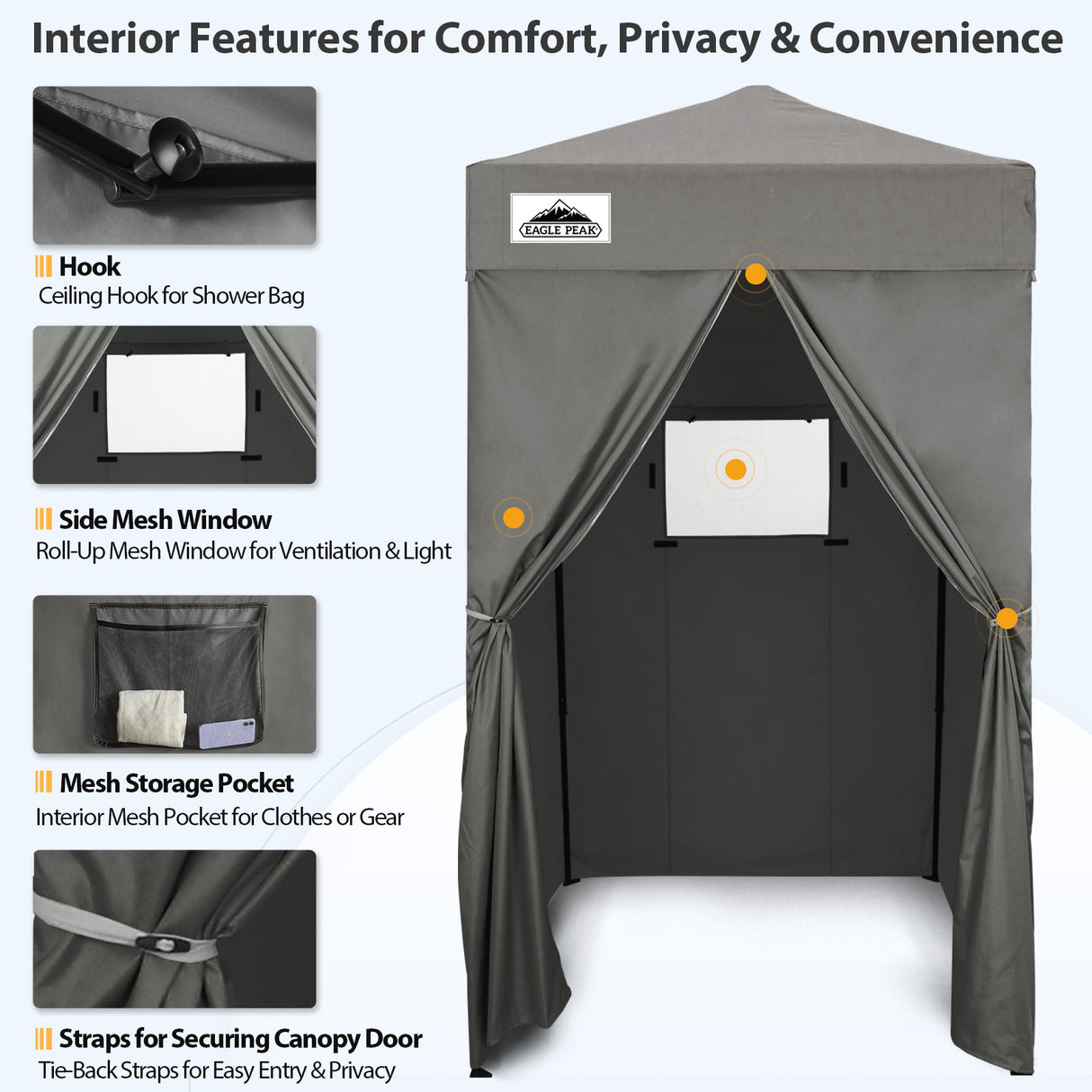 Flex Ultra Compact 4x4 Pop Up Changing Room Canopy - Eagle Peak Custom Canopy Tent