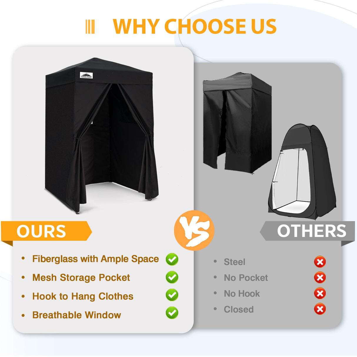 Flex Ultra Compact 4x4 Pop Up Changing Room Canopy - Eagle Peak Custom Canopy Tent