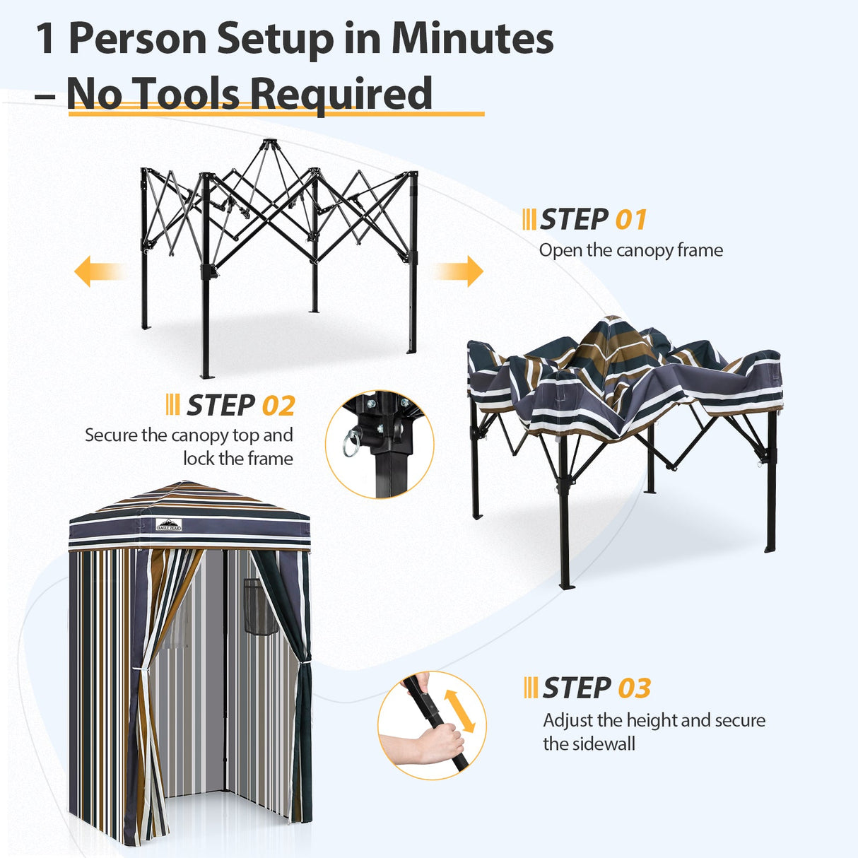Flex Ultra Compact 4x4 Pop Up Changing Room Canopy - Eagle Peak Custom Canopy Tent
