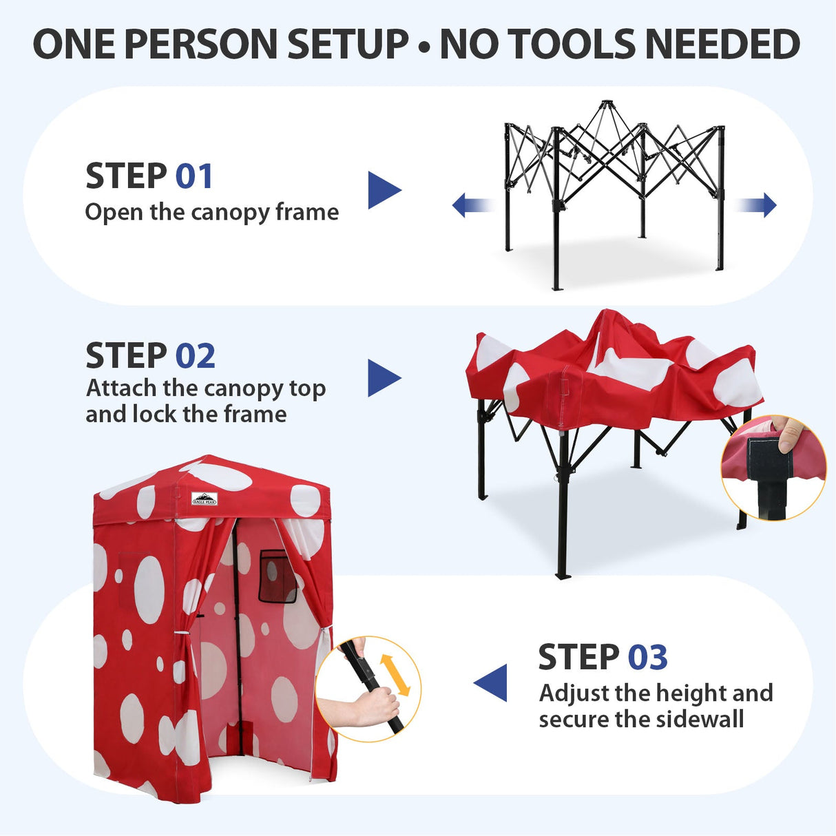 Flex Ultra Compact 4x4 Pop Up Changing Room Canopy - Eagle Peak®