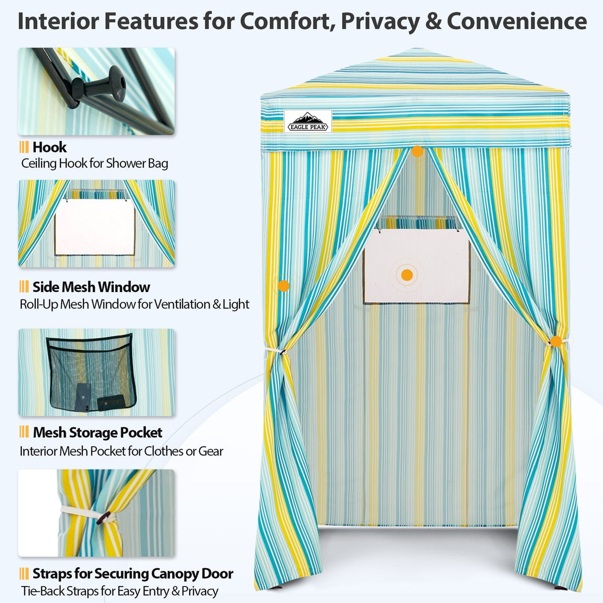 Flex Ultra Compact 4x4 Pop Up Changing Room Canopy - Eagle Peak Custom Canopy Tent