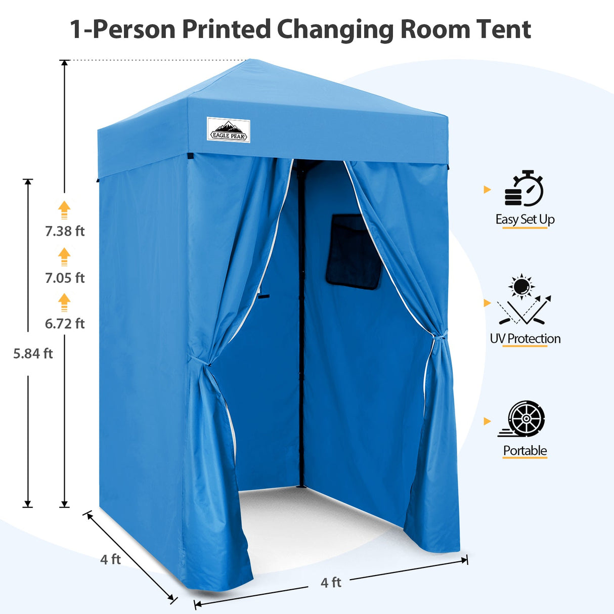 Flex Ultra Compact 4x4 Pop Up Changing Room Canopy - Eagle Peak Custom Canopy Tent