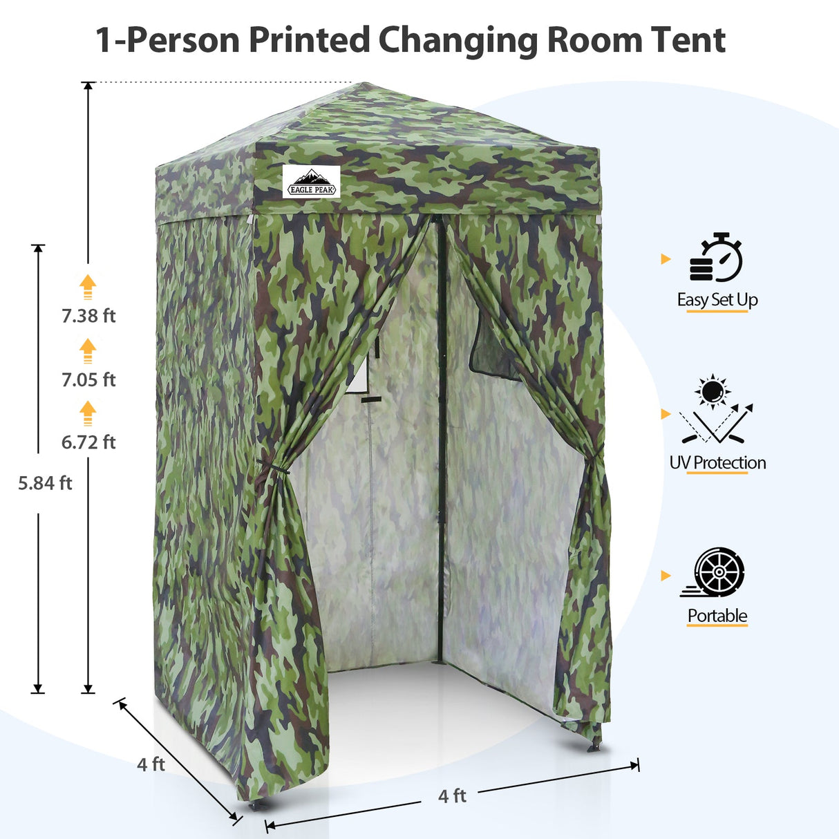 Flex Ultra Compact 4x4 Pop Up Changing Room Canopy - Eagle Peak Custom Canopy Tent