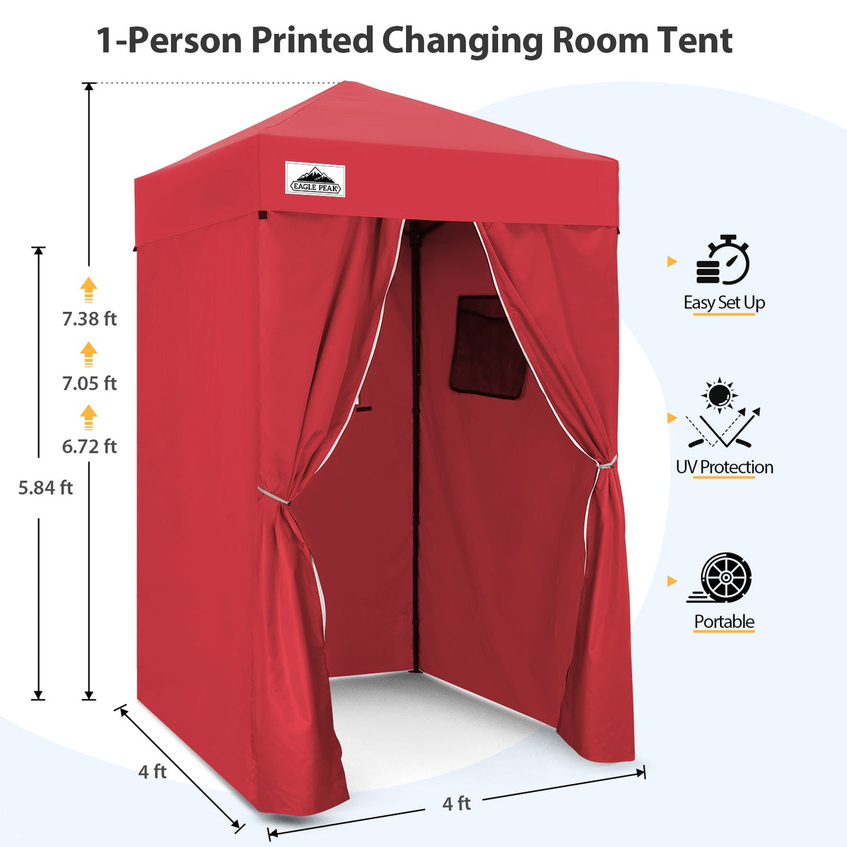 Flex Ultra Compact 4x4 Pop Up Changing Room Canopy - Eagle Peak Custom Canopy Tent