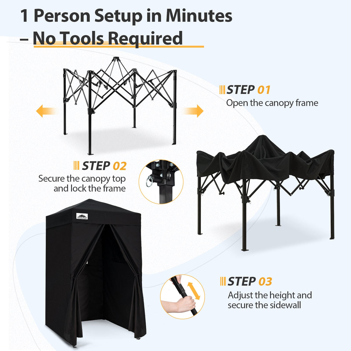 Flex Ultra Compact 4x4 Pop Up Changing Room Canopy - Eagle Peak Custom Canopy Tent