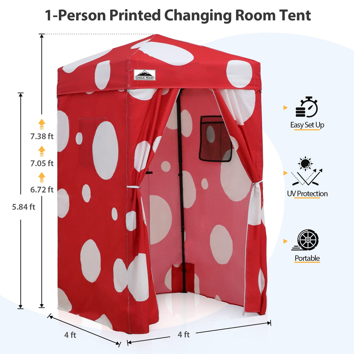 Flex Ultra Compact 4x4 Pop Up Changing Room Canopy - Eagle Peak Custom Canopy Tent