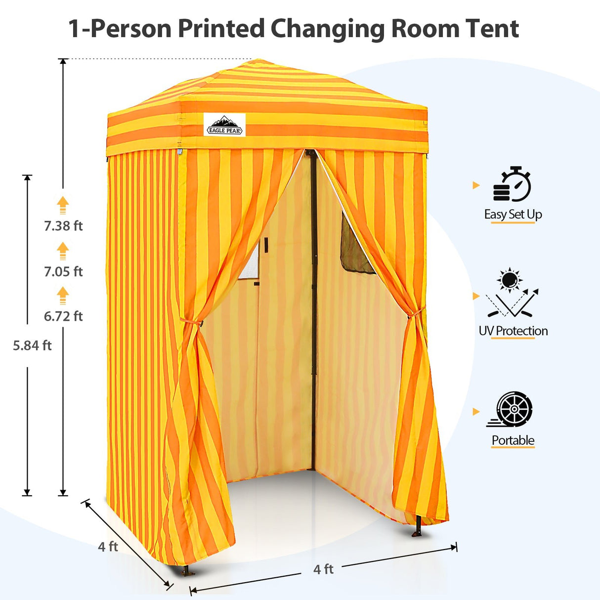 Flex Ultra Compact 4x4 Pop Up Changing Room Canopy - Eagle Peak Custom Canopy Tent
