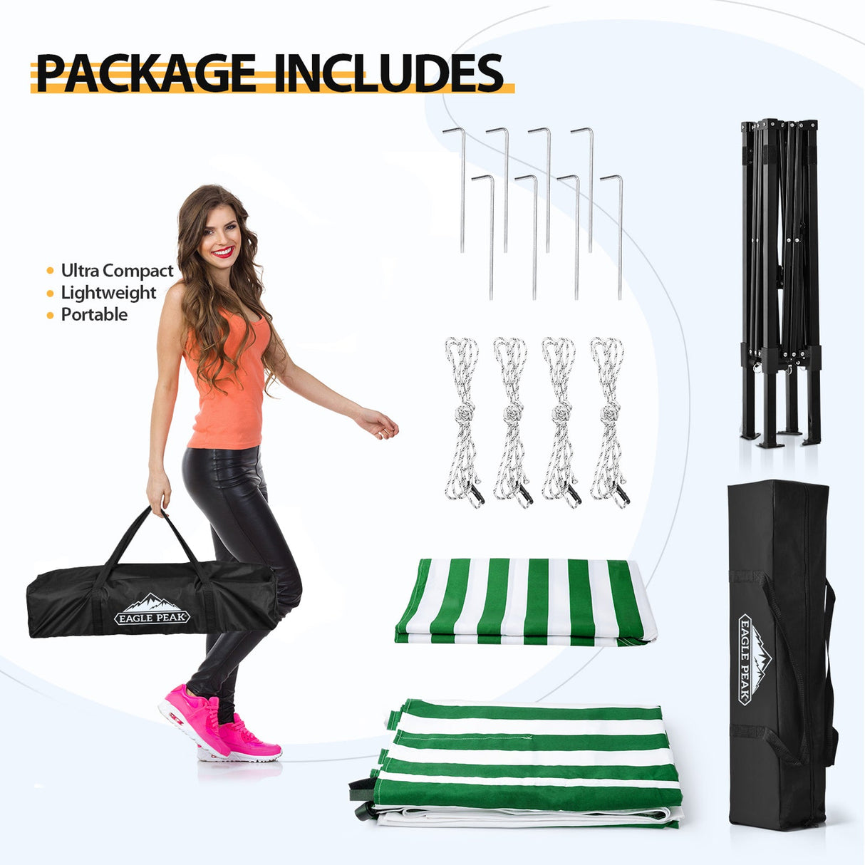 Flex Ultra Compact 4x4 Pop Up Changing Room Canopy - Eagle Peak Custom Canopy Tent