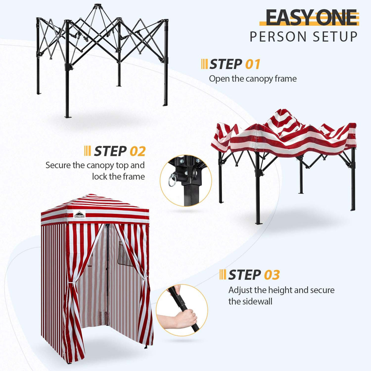 Flex Ultra Compact 4x4 Pop Up Changing Room Canopy - Eagle Peak Custom Canopy Tent