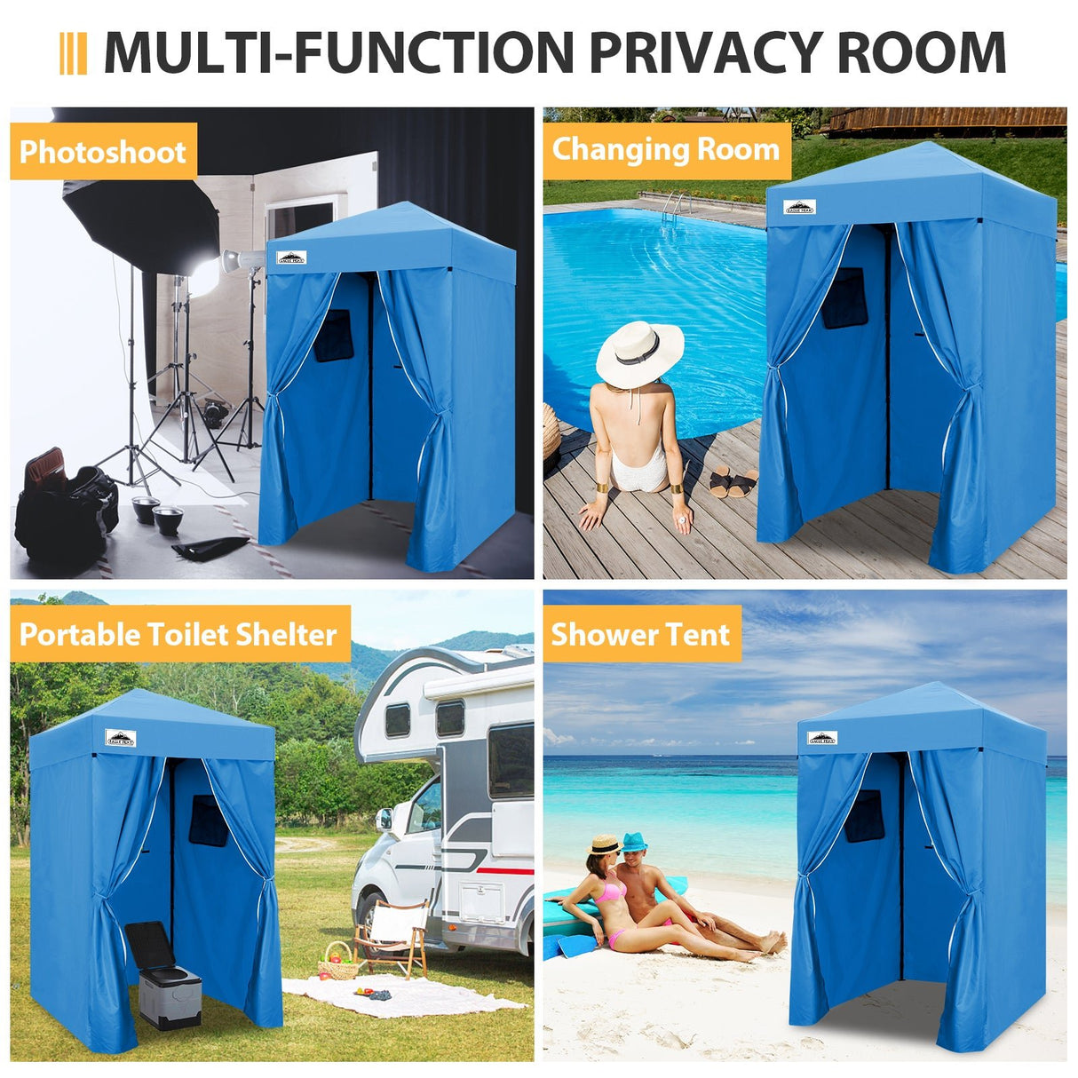 Flex Ultra Compact 4x4 Pop Up Changing Room Canopy - Eagle Peak Custom Canopy Tent