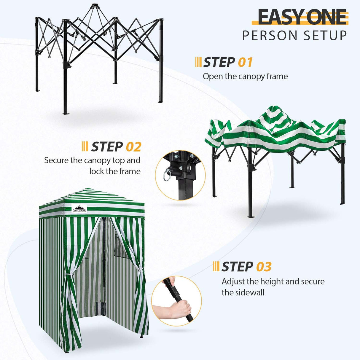 Flex Ultra Compact 4x4 Pop Up Changing Room Canopy - Eagle Peak Custom Canopy Tent
