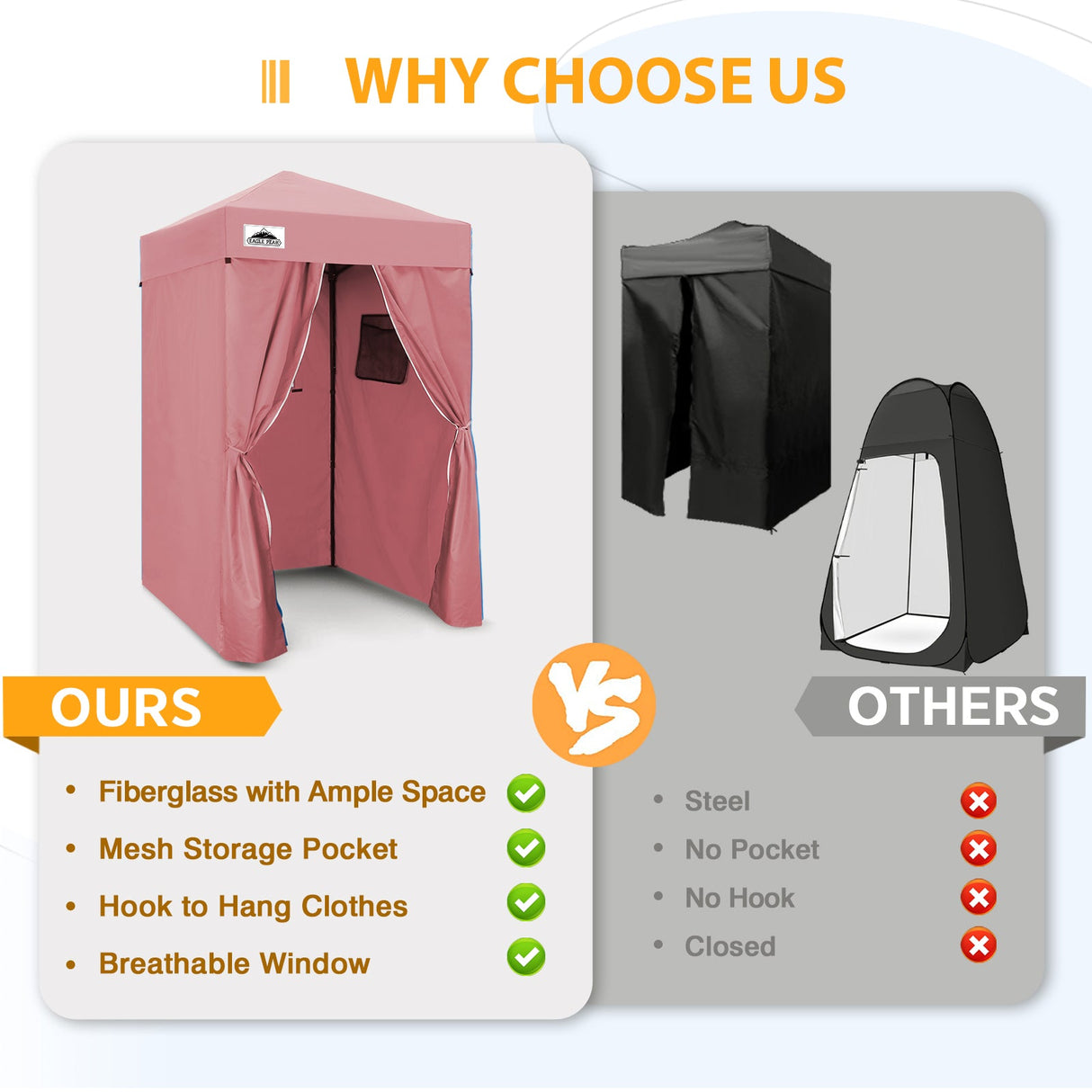 Flex Ultra Compact 4x4 Pop Up Changing Room Canopy - Eagle Peak Custom Canopy Tent