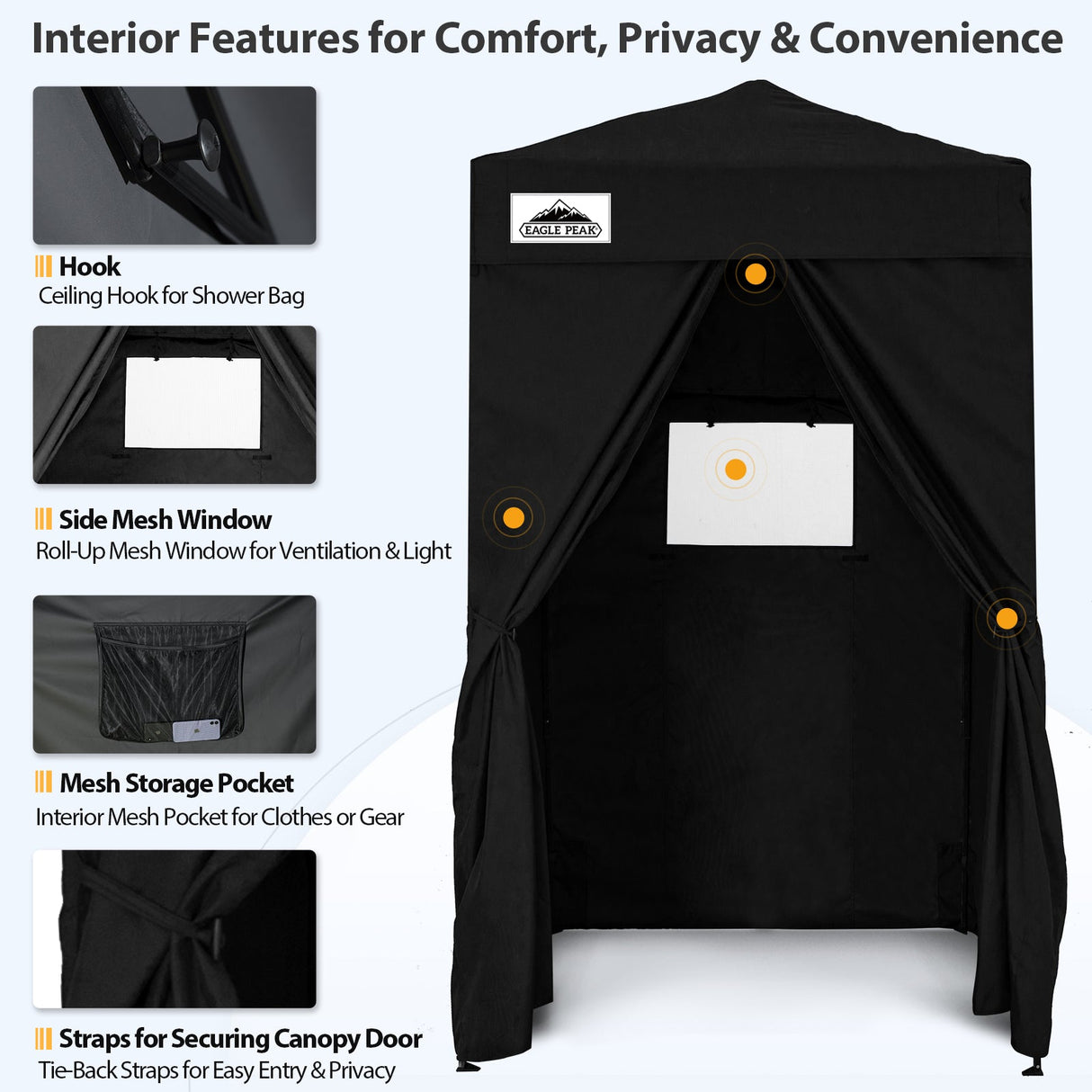 Flex Ultra Compact 4x4 Pop Up Changing Room Canopy - Eagle Peak Custom Canopy Tent
