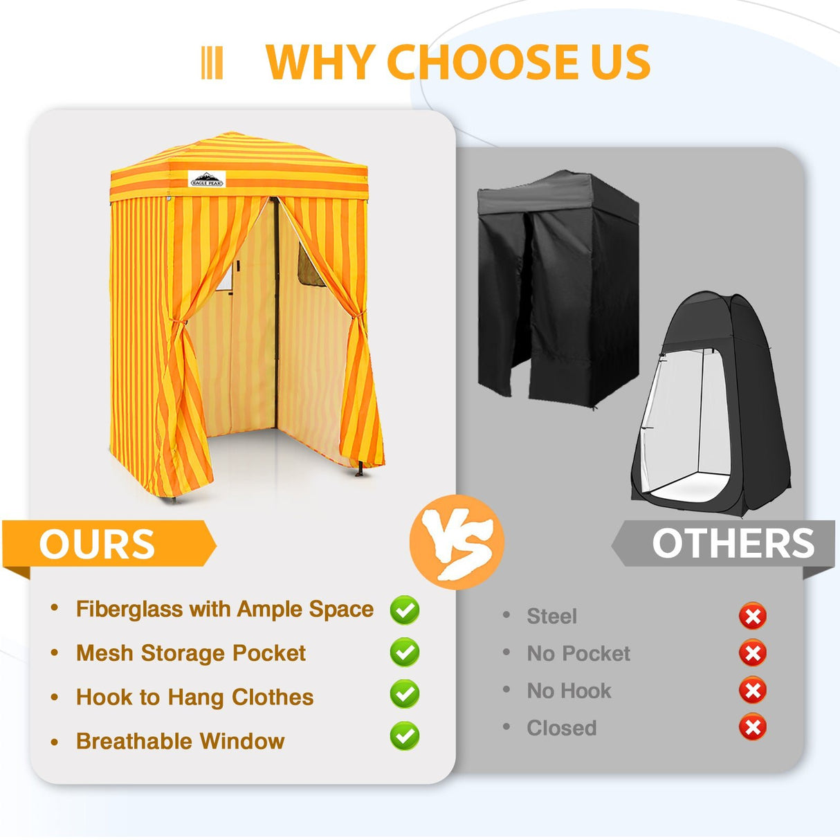 Flex Ultra Compact 4x4 Pop Up Changing Room Canopy - Eagle Peak Custom Canopy Tent