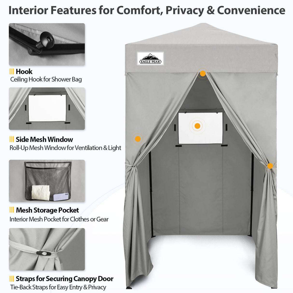 Flex Ultra Compact 4x4 Pop Up Changing Room Canopy - Eagle Peak Custom Canopy Tent