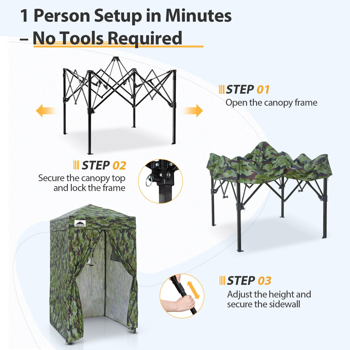 Flex Ultra Compact 4x4 Pop Up Changing Room Canopy - Eagle Peak Custom Canopy Tent