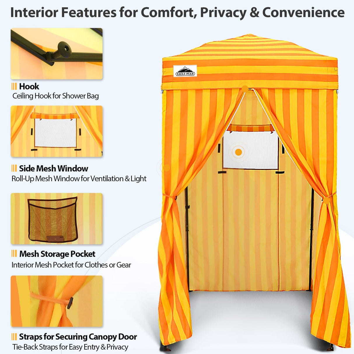 Flex Ultra Compact 4x4 Pop Up Changing Room Canopy - Eagle Peak Custom Canopy Tent