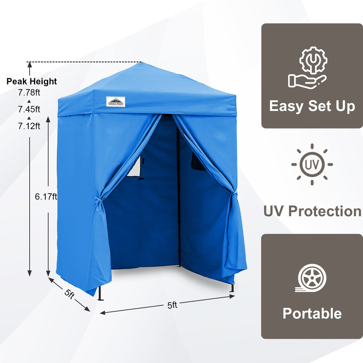 Flex Ultra Compact 5x5 Pop - up Canopy - Eagle Peak Custom Canopy Tent