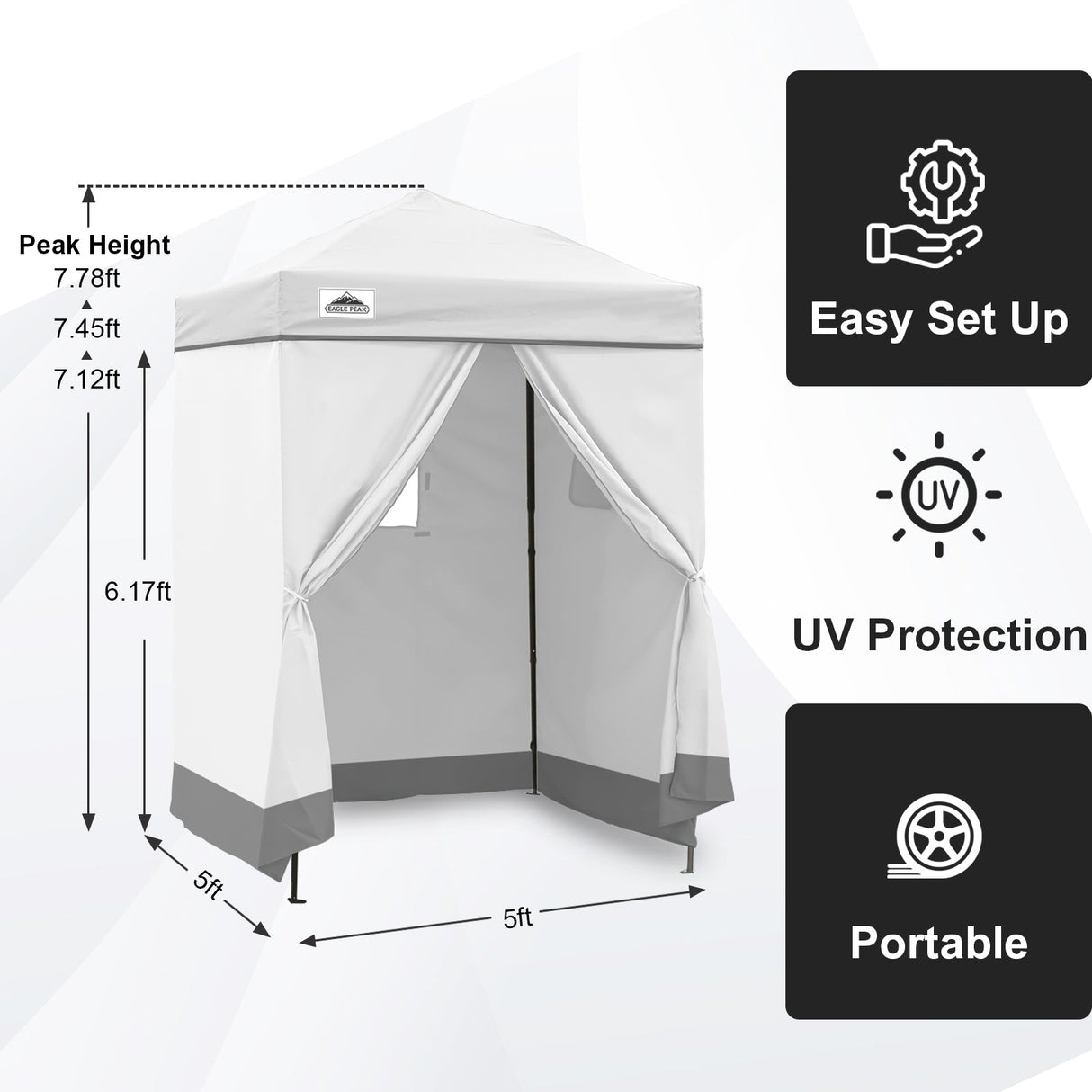 Flex Ultra Compact 5x5 Pop - up Canopy - Eagle Peak Custom Canopy Tent