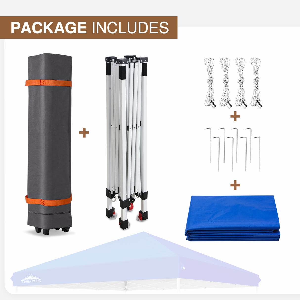 10x10 Outdoor Pop up Straight Leg Canopy with Wheeled Carry Bag