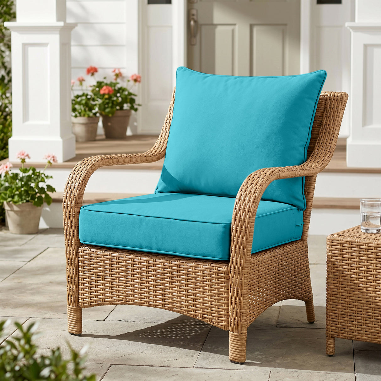 Outdoor Deep Seat Patio Seat Cushion Set, 25x25x5 inch, 2-Piece Back Chair Cushion, 1 Pack