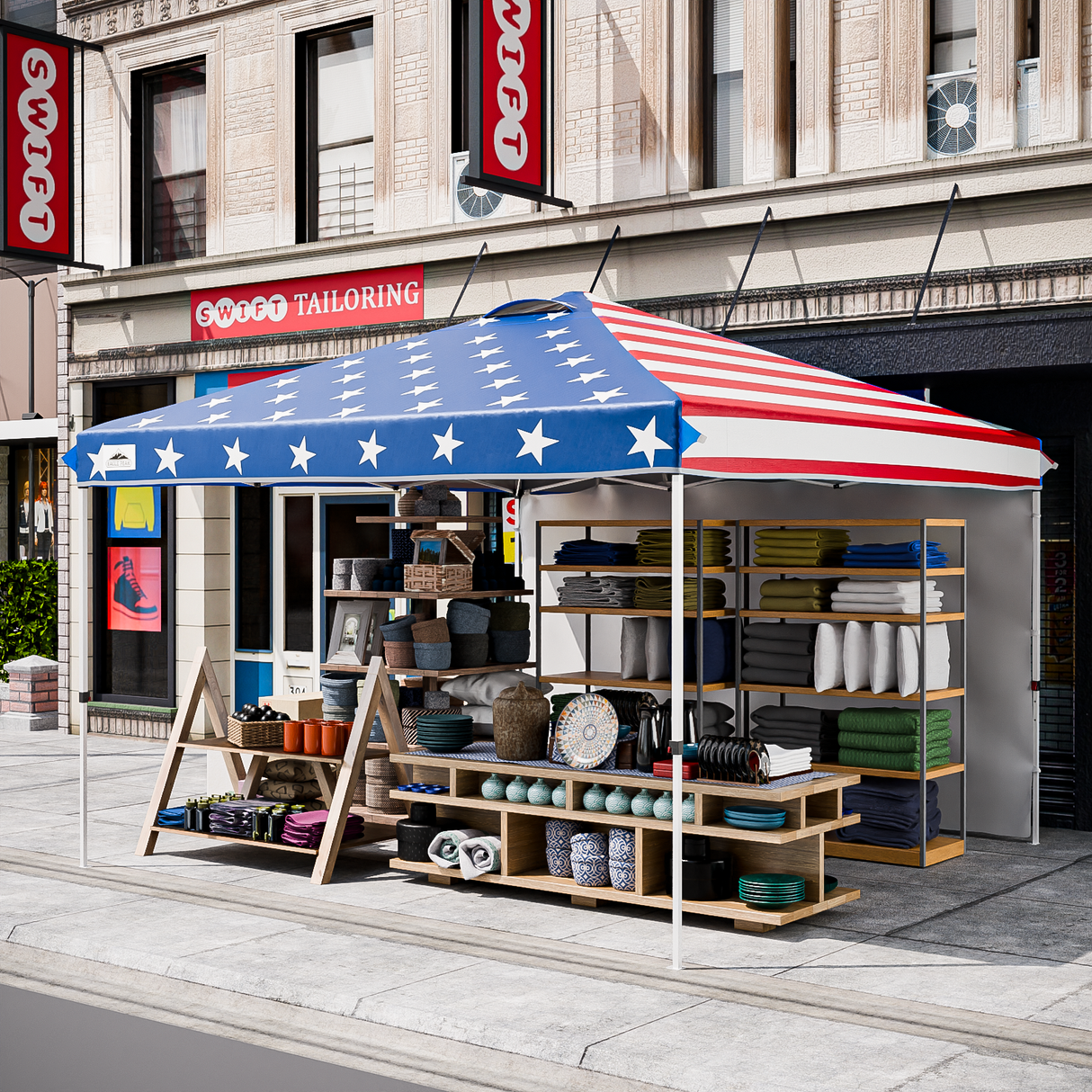 12x12 Commercial Heavy Duty Pop up Canopy with 1 Sidewall