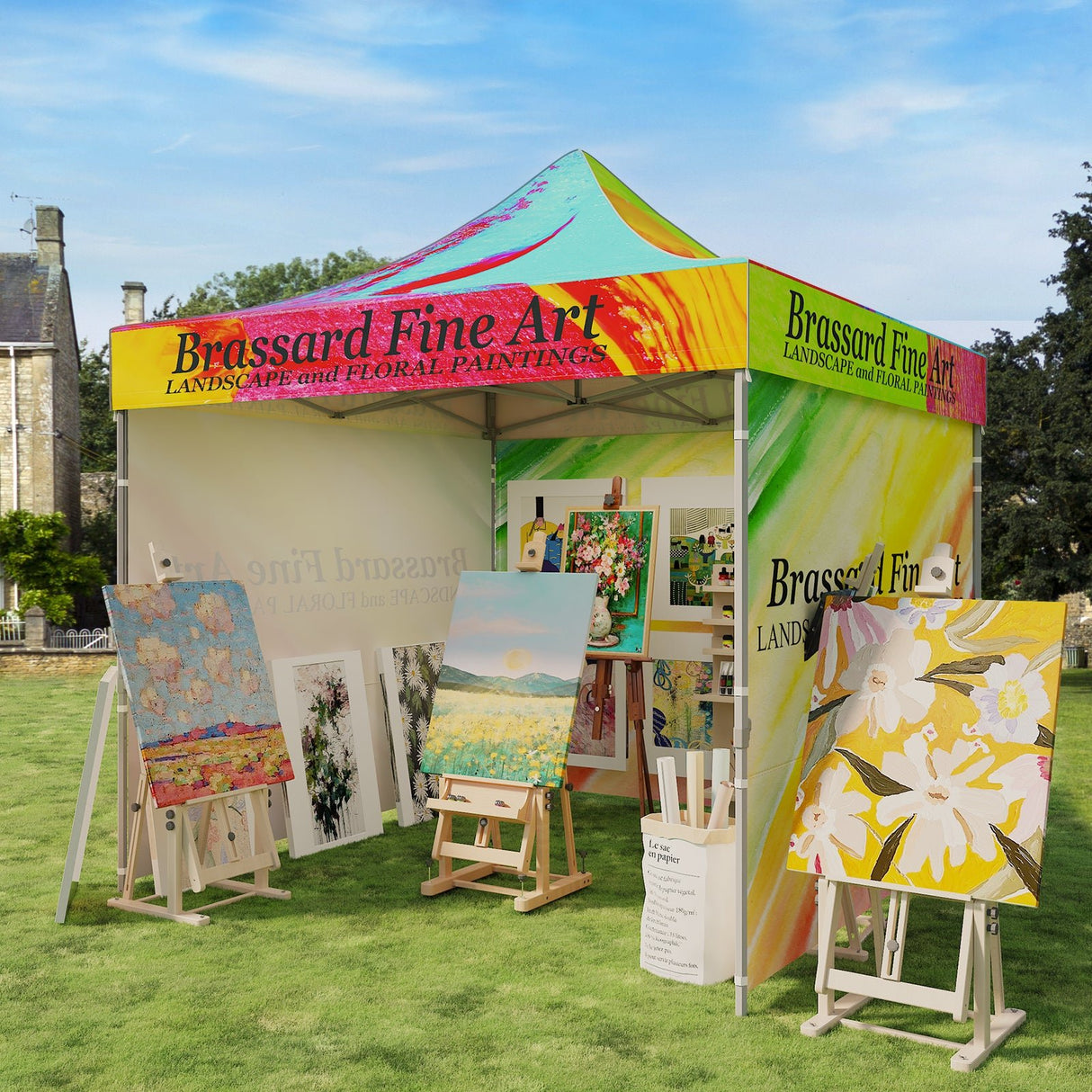 Heavy - Duty Canopy Tent with Your Logo and Custom Design 10x10 ft, CLICK TO CONFIGURE - Package Prices Start at $579.99 - Eagle Peak Custom Canopy Tent