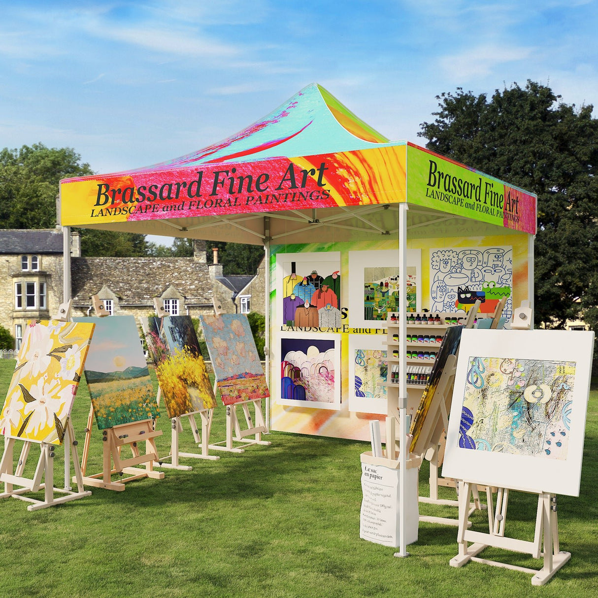 Heavy - Duty Canopy Tent with Your Logo and Custom Design 10x10 ft, CLICK TO CONFIGURE - Package Prices Start at $579.99 - Eagle Peak Custom Canopy Tent