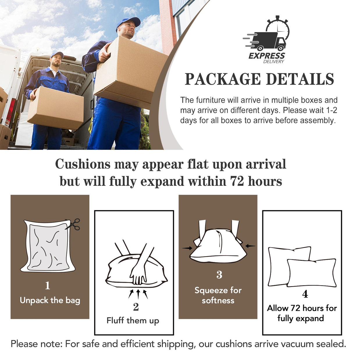 Natural Wood Outdoor Patio Furniture,Sofa 4 Patio Chairs, Coffee Table and Side Table, 7 pcs - Eagle Peak Custom Canopy Tent