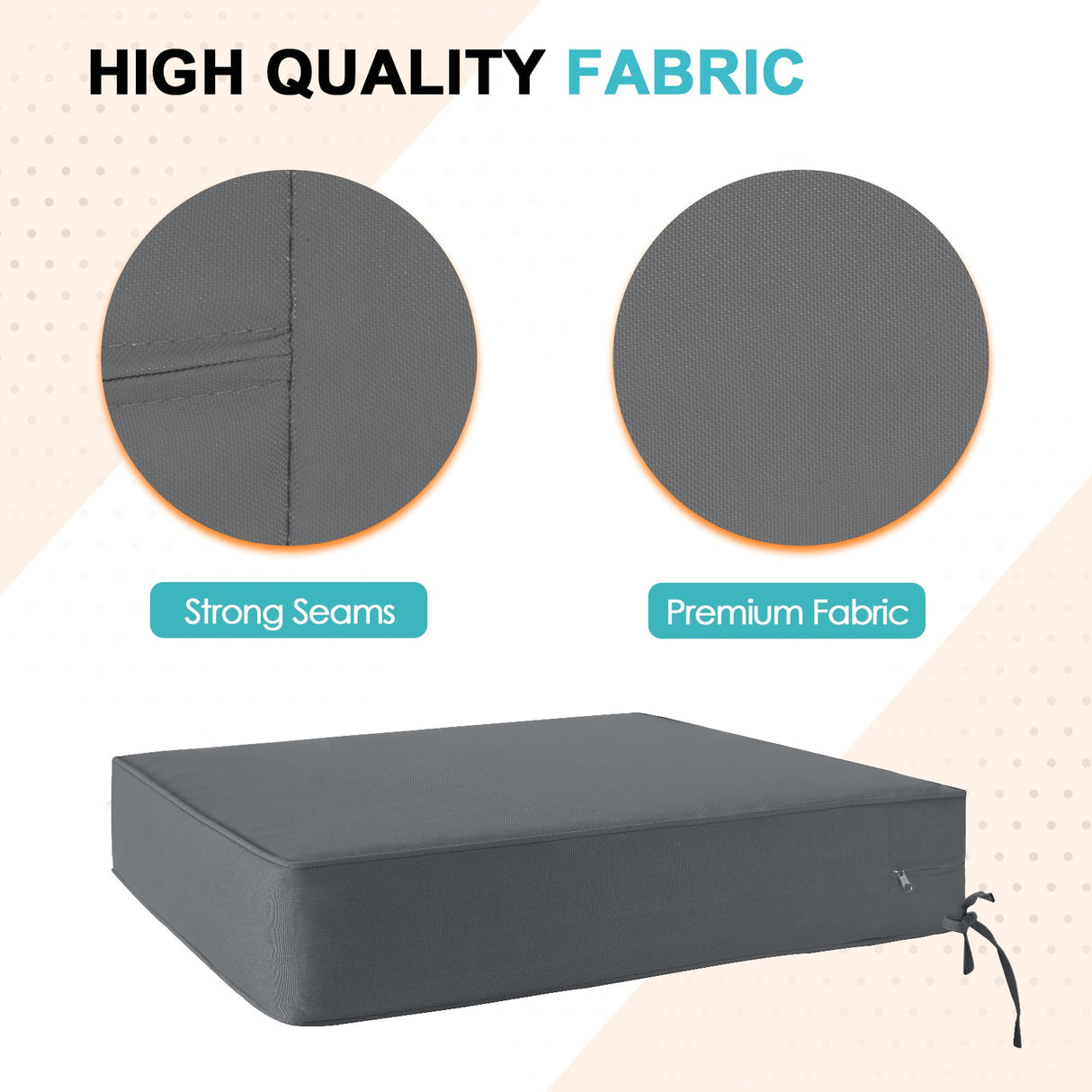 Outdoor Deep Seat Cushion Set, 25 x 25 x 5 inch ,Set of 2 - Eagle Peak Custom Canopy Tent