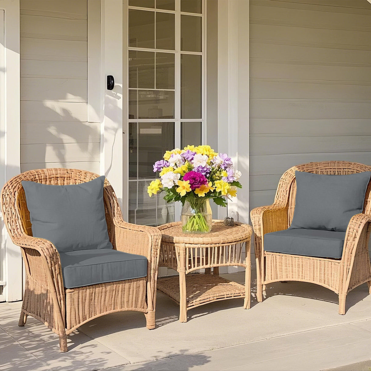 Outdoor Deep Seat Cushion Set, 25 x 25 x 5 inch ,Set of 2 - Eagle Peak Custom Canopy Tent