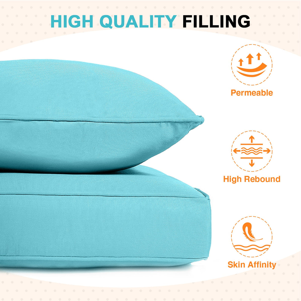 Outdoor Deep Seat Cushion Set, 25 x 25 x 5 inch ,Set of 2 - Eagle Peak Custom Canopy Tent