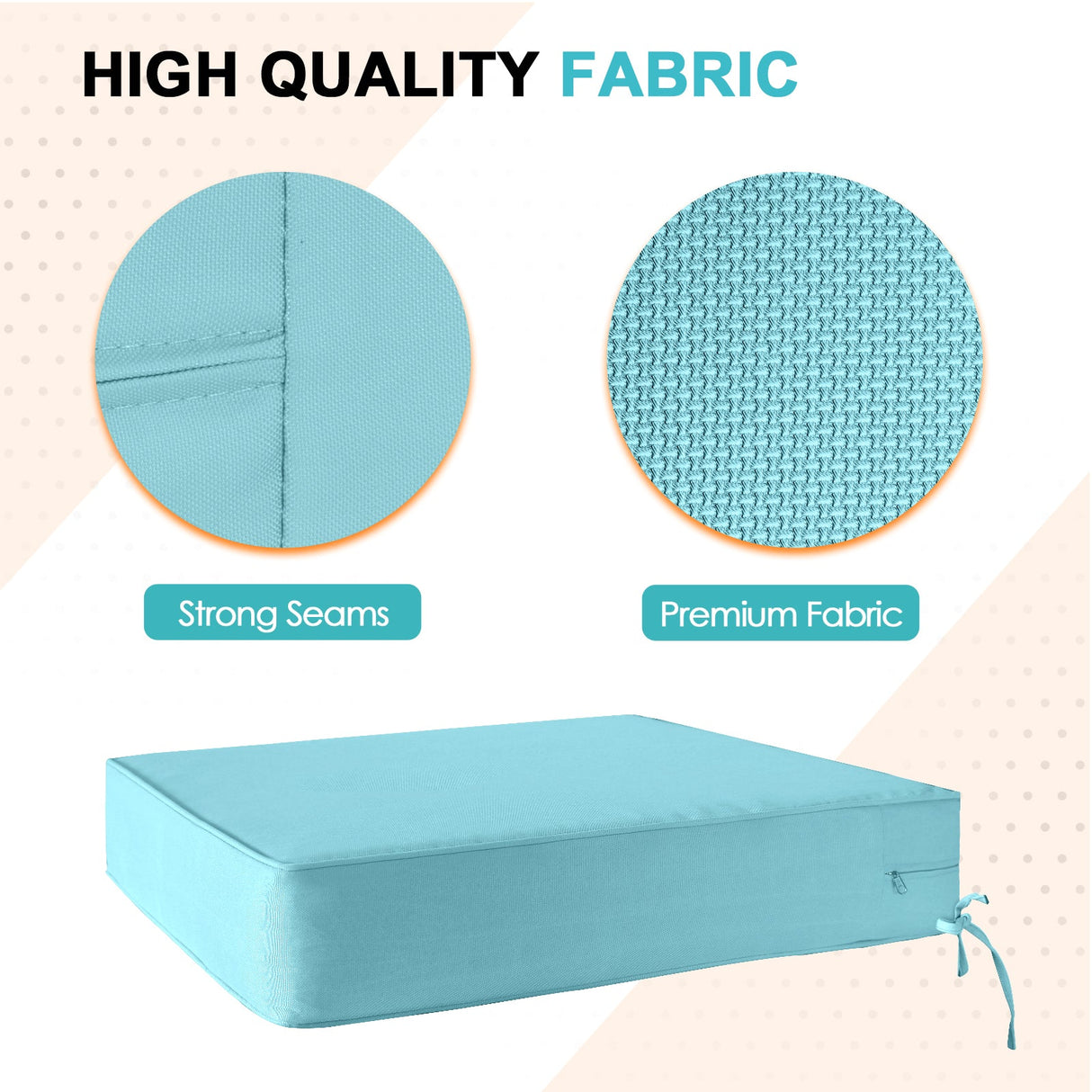 Outdoor Deep Seat Cushion Set, 25 x 25 x 5 inch, Set of 4 - Eagle Peak Custom Canopy Tent