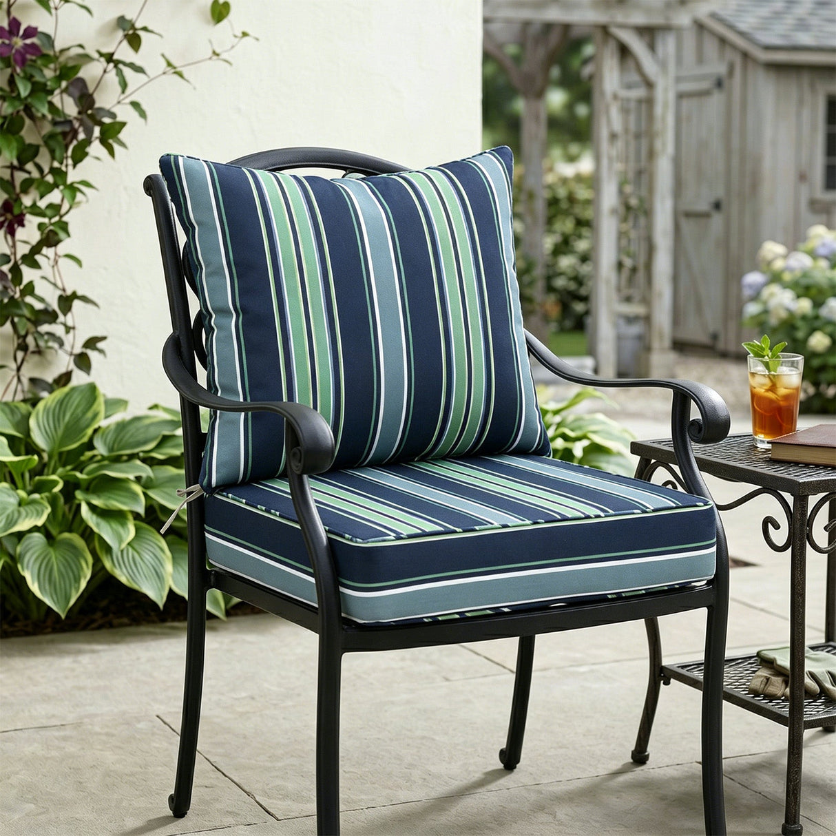 Outdoor Deep Seat Patio Seat Cushion Set, 25x25x5 inch, 2 - Piece Back Chair Cushion - Eagle Peak