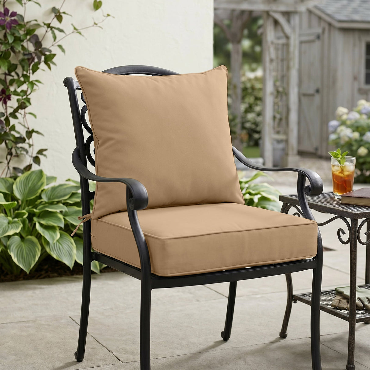 Outdoor Deep Seat Patio Seat Cushion Set, 25x25x5 inch, 2 - Piece Back Chair Cushion - Eagle Peak